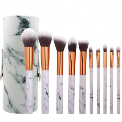 Multifunctional 10pcs Mini Eyeshadow Eyeliner Concealer Marbling Makeup Brushes Tool Kit