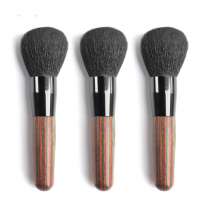 Goat hair makeup powder brush for loose powder brush tools with transfer printing colorful wooden handle